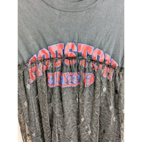 PrettyLittleThing Mesh Houston Academy Tunic Blouse Small - Picture 3 of 7